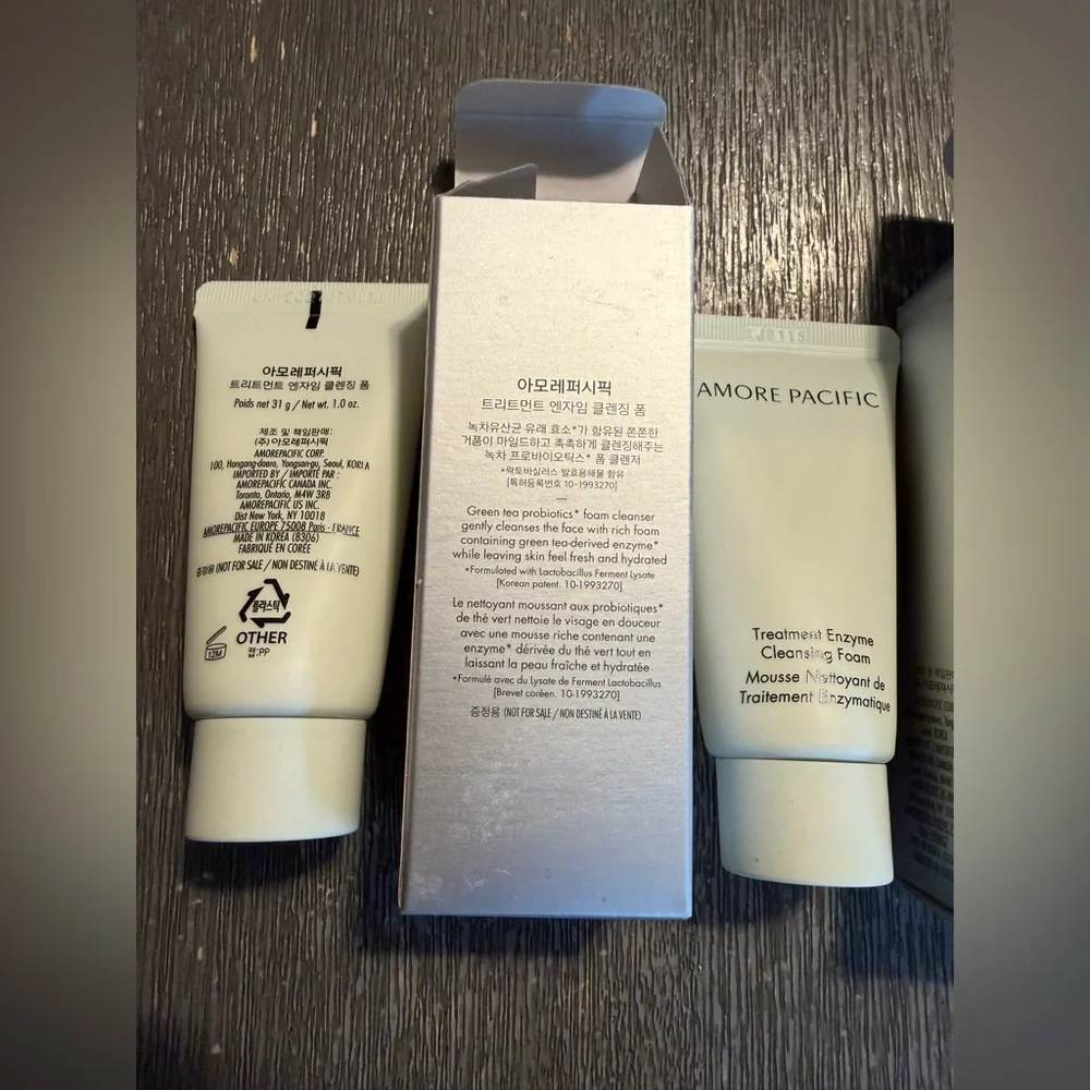 2 x Amore Pacific Treatment Enzyme Cleansing Foam DELUXE travel size 1 oz